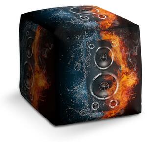 Sablio Taburet Cube Ohnivý reproduktor - 40x40x40 cm