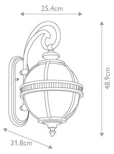 Kichler KL-HALLERON-2S-BU - Venkovní svítidlo HALLERON 2xE14/40W/230V IP44