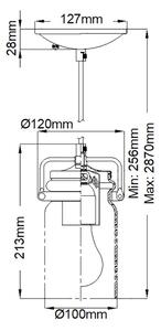 Elstead KL-BRINLEY-MP-OZ - Lustr na lanku BRINLEY 1xE27/60W/230V antracit