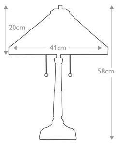 Elstead QZ-STEPHEN-TL - Stolní lampa Tiffany STEPHEN 2xE27/60W/230V