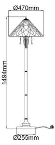 Elstead QZ-VICTORY-FL - Stojací lampa Tiffany VICTORY 2xE27/60W/230V