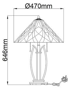 Elstead QZ-VICTORY-TL - Stolní lampa Tiffany VICTORY 2xE27/60W/230V