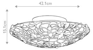 Elstead QZ-KAMI-F - Stropní svítidlo Tiffany KAMI 2xE27/60W/230V