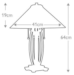 Elstead QZ-ASHEVILLE-TL - Stolní lampa Tiffany ASHEVILLE 2xE27/60W/230V