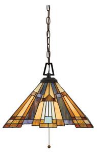 Elstead QZ-INGLENOOK-P-A - Lustr na řetězu Tiffany INGLENOOK 3xE27/60W/230V
