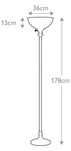 Elstead QZ-KAMI-UL - Stojací lampa Tiffany KAMI 1xE27/100W/230V