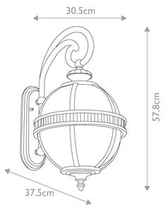 Kichler KL-HALLERON-2M - Venkovní nástěnné svítidlo HALLERON 3xE14/40W/230V IP44