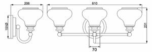 Elstead HK-AINSLEY3-BATH - LED Koupelnové svítidlo AINSLEY 3xG9/3W/230V IP44