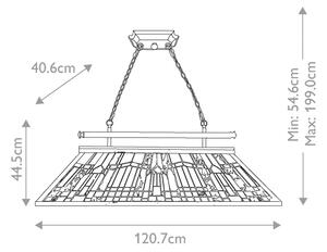 Elstead QZ-INGLENOOK-ISLE - Lustr na řetězu Tiffany INGLENOOK 3xE27/100W/230V