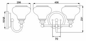 Hinkley HK-AINSLEY2-BATH - LED Nástěnné svítidlo AINSLEY 2xG9/3,5W/230V chrom