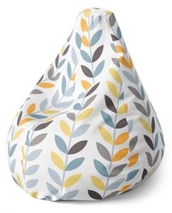 Sablio Sedací vak Pear Barevné lístky - 70 x 95 x 15 cm