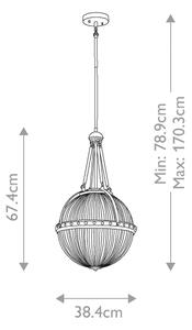Kichler KL-ASTER-P-NBR - Lustr na tyči ASTER 3xE14/60W/230V zlatá