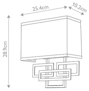 Hinkley HK-LANZA2-BR - Nástěnné svítidlo LANZA 2xE14/40W/230V bronzová