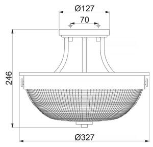 Quoizel QZ-MANTLE-SF-WS - Přisazený lustr MANTLE 2xE27/60W/230V mosaz