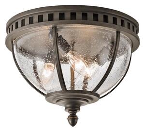 Kichler KL-HALLERON-F - Venkovní svítidlo HALLERON 3xE14/40W/230V IP44 antracit