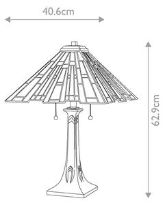 Quoizel QZ-MAYBECK-TL - Stolní lampa Tiffany MAYBECK 2xE27/60W/230V