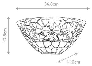 Quoizel QZ-KAMI-WU - Nástěnné svítidlo Tiffany KAMI 2xE14/60W/230V