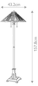 Quoizel QZ-MAYBECK-FL - Stojací lampa Tiffany MAYBECK 2xE27/60W/230V