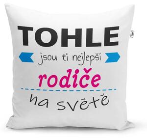 Sablio Polštář Tohle jsou ti nejlepší rodiče na světě: 40x40 cm