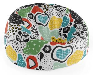 Sablio Sedací vak Cocoon Dětské malování - 75 x 45 x 35 cm