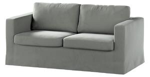 Potah na pohovku IKEA Karlstad 2-místná , nerozkládací, dlouhý barva šedá látka lesklé, sametová
