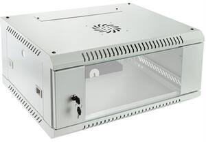 RACK skříň závěsná NEKU TS 19" 4U 450mm, sv. šedá, k samosestavení