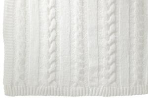 Bílý pletený pléd Twist - 130*180*3cm