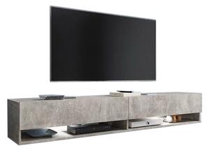 TV stolek MENDES A 180, 180x30x32, beton, bez LED osvětlení