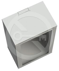 Rozvaděč nástěnný SENSA 6U 500mm, dveře plech, RAL 7035, SENSA-6U-65-21-G