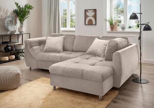 ROHOVÁ ROZKLÁDACÍ POHOVKA, textil, šedohnědá Livetastic - Online Only sedačky, Online Only
