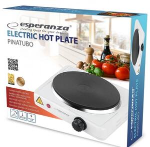 Vařič elektrický jednoplotýnkový ESPERANZA EKH002W PINATUBO, bílá