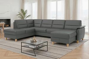 SEDACÍ SOUPRAVA, kůže, antracitová Sit & More - Sedací soupravy, Online Only
