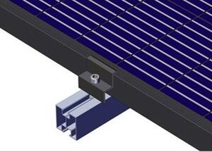 FVE úchyt krajní "Z" 30mm, Z-30 pro fotovoltaický panel, černý
