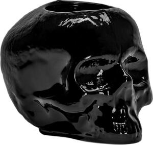 Kosta Boda 7062201 Stojan na čajovou svíčku Still Life lebka 11,5 cm černý