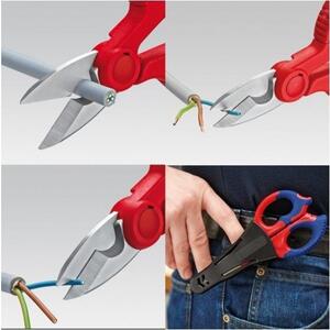 Nůžky na optická vlákna KNIPEX 95 05 155 SB, 155 mm s pouzdrem