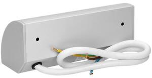 Povrchová zásuvka rohová ORNO OR-AE-1303/G, 2x zásuvka 230V, kabel bez vidlice, stříbrná
