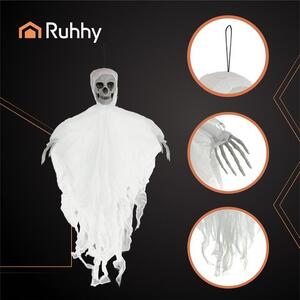 Dekorace Halloween visící kostra Ruhhy 26124, bílá