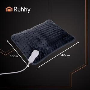 Elektrický vyhřívací polštář s regulací teploty 40 x 30 cm Ruhhy 26220, šedý