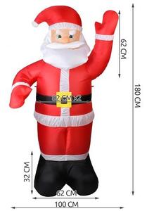 Nafukovací Santa Claus 180 cm LED Ruhhy 22624