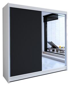 Šatní skříň TALIN I, 180x215x58, bílá/černá
