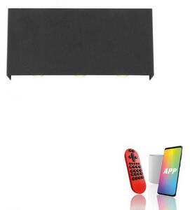 JUST LIGHT LED nástěnné svítidlo antracit Smarthome dálkový ovladač stmívatelné s aplikací Tuya RGB/2700-5000K LD 16488-13