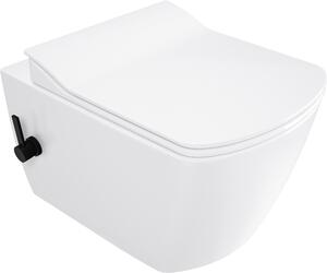Deante Blur, záchodová WC mísa s funkcí bidetu 525x372x349 mm, bílá lesklá-černá matná, DEA-CDZ_6WNW