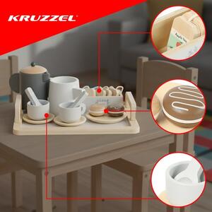 Kruzzel 26543 16dílná dřevěná čajová sada
