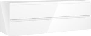 Mexen Orio, koupelnová skříňka pod umyvadlo 140 cm, 2 zásuvky, bílá lesklá, 91A10-14047-2-BFF00