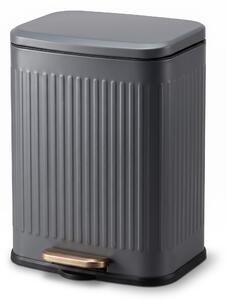 Nášlapný odpadkový koš 13 l, lakovaný, šedý