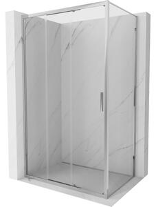 Mexen Exo, posuvná sprchová kabina, dveře 80 cm + boční stěna 75 cm, transparentní sklo, chrom, 8153-080-075-01-00