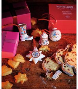 Vánoční set porcelánová mini hvězda a mini botička, Vánoční dárky, limitovaná edice Rosenthal (Renáta Fučíková)