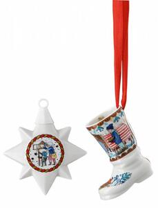 Vánoční set porcelánová mini hvězda a mini botička, Vánoční dárky, limitovaná edice Rosenthal (Renáta Fučíková)