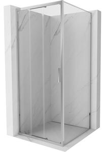 Mexen Exo, posuvná sprchová kabina, dveře 80 cm + boční stěna 80 cm, transparentní sklo, chrom, 8153-080-080-01-00