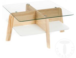 Konferenční stolek VARM TOMASUCCI (barva - dub, sklo)